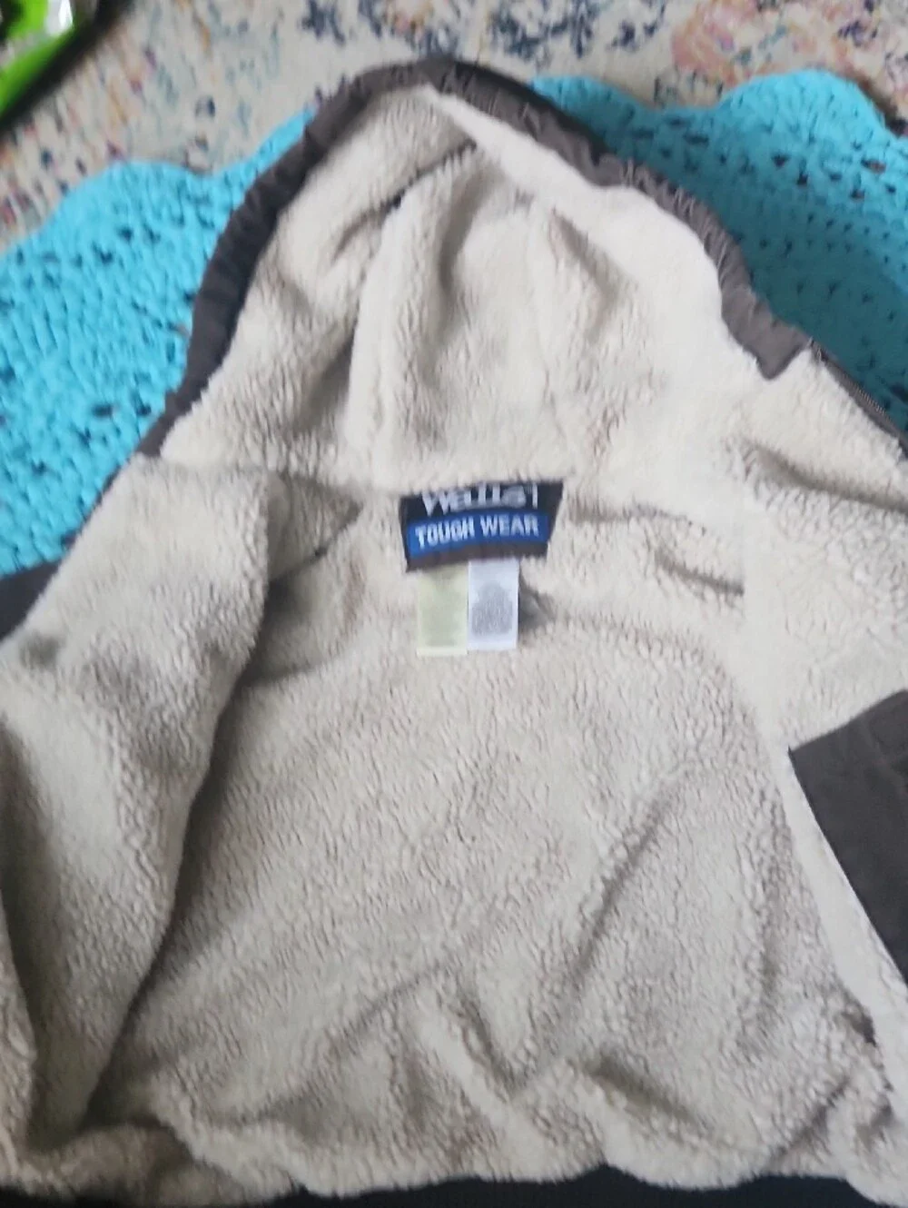 Walls Brown Kids Sherpa-Lined Hooded Puffer Jacket Pockets Warm Winter Coat